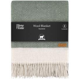 ARDESTO Плед Leonardo Bianco, 140x200см, 100% вовна, зелений