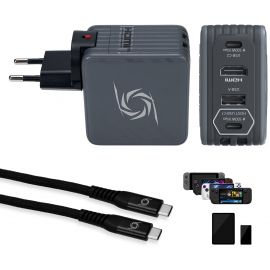AVerMedia Зарядний пристрій GC313 CORE GO 100Вт 2хUSB-С, 1хUSB-A, 1xHDMI, чорний