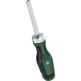 Bosch Викрутка  з тріскачкою, 12 насадок, руків'я PC+ABS+TPR , 207мм, сталь CrV