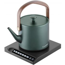 CATLER Електрочайник 0.6л, Strix, заварник, нерж. сталь, підтримка температури, сенс. керув., темно-зелений