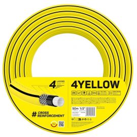 Cellfast Шланг садовий 4YELLOW 1/2" 50м, 4 шари, до 20 Бар, -10…+50°C