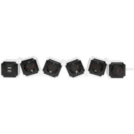 Digitus Блок розеток Flexible, 4xSchuko 16A, 2xUSB 2.4A, вимикач