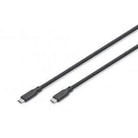 Digitus Кабель USB-C заряджання/синхронізації, 2м, USB 4.0 Gen2, 20G, 240W, 8K, силіконовий, чорний