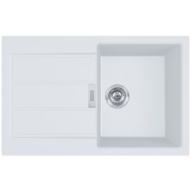 Franke Мийка кухонна Sirius, тектонайт, прямокутник, з крилом, 780х500х200мм, чаша - 1, накладна, 2 S2D 611-78 , білий