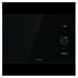 Gorenje Мікрохвильова піч вбудовувана Simplicity, 23л, мех. управл., 900Вт, гриль, дисплей, чорний