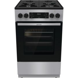 Gorenje Плита комбінована, 70л, 50x60см, дисплей, чавун, нерж
