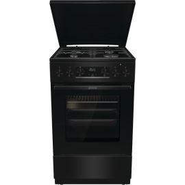 Gorenje Плита комбінована, 70л, 50x60см, дисплей, чавун, чорний
