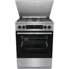 Gorenje Плита комбінована, 71л, 60x60см, дисплей, чавун,з кришкою, програматор IconLed,нерж