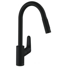 Hansgrohe Змішувач для кухні Focus M41, довж.виливу - 235мм, витяжний, 1важіль, KM240, чорний матовий