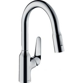 Hansgrohe Змішувач для кухні Focus M42, довж.виливу - 224мм, витяжний, 1важіль, KM180, хром