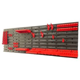 Kistenberg Панель підвісна з набором гачків та полиць KS_kit14, 2 панелі 57.6*1.8*39см, 20 гічків, 3 полиці, пластик