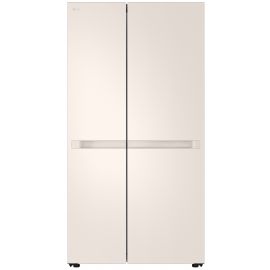 LG Холодильник SBS, 179x91х74, холод.відд.-422л, мороз.відд.-236л, 2дв., А+, NF, інв., диспл внутр., бежевий