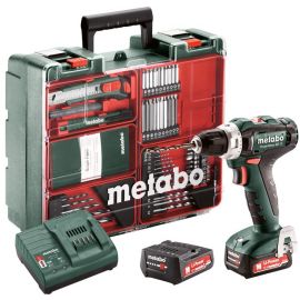 Metabo Шуруповерт-дриль PowerMaxx SB 12 Set, 2x2Ah, з/п, кофр, набір