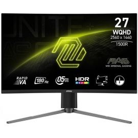 MSI Монітор 27" MAG 27CQ6PF 2xHDMI, DP, Audio, VA, 2560x1440, 180Hz, 0.5ms, sRGB 105%, CURVED, AdaptiveSync, HAS