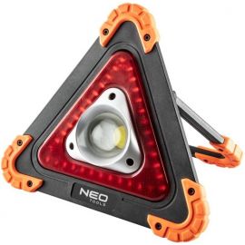 Neo Tools Прожектор на батарейках, трикутний, ААх4, 22x220x45мм , 800лм, 10Вт, 3 функції освітлення, біле/червоне світло