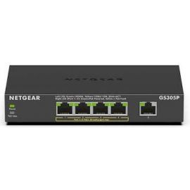 NETGEAR Комутатор GS305P 5xGE (4xPoE), 63Вт, Некерований
