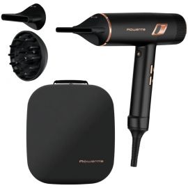 Rowenta Фен Ultimate Experience Maestria, 2000Вт, 3 режими, дифузор, кейс для зберігання, іоніз-я, хол. обдув, чорний