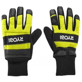Ryobi Рукавички робочі RAC258M, козяча шкіра, захист від порізів, р.M, чорно-жовтий