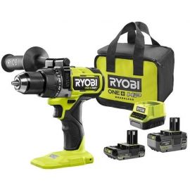 Ryobi Шурупокрут-дриль ударний акумуляторний ONE+ HP RPD18X-242S 18В 1х2А·год 1х4А·год ЗП 95Нм 500·2100об·хв 1.3кг сумка