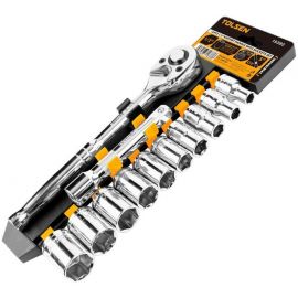 Tolsen Набір інструментів, набір торцевих головок 1/2", 12шт, CrV