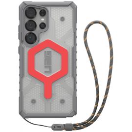 UAG Чохол+ремінець для Samsung Galaxy S25 Ultra, Pathfinder Clear with Magnet Bundle, Active Lava Lanyard