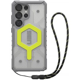 UAG Чохол+ремінець для Samsung Galaxy S25 Ultra, Pathfinder Clear with Magnet Bundle, Active Neon Lanyard
