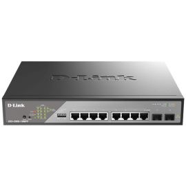 D-Link Комутатор DSS-200G-10MPP 8xGE PoE, 2xSFP, 242Вт, Некерований