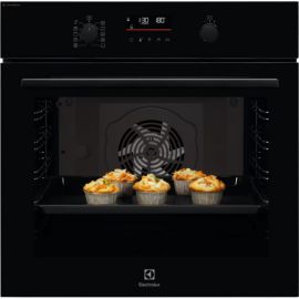 Electrolux Духова шафа електрична, 72л, A+, пара, дисплей, конвекція, телескопічні напрямні, чорний