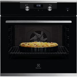 Electrolux Духова шафа електрична, 72л, A, пара, дисплей, конвекція, телескопічні напрямні, чорний