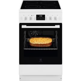 Electrolux Плита електрична склокерамічна, 57л, 50x60см, дисплей, конвекція, білий