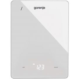 Gorenje Ваги кухонні, 10кг, AAAx3 в комплекті, дисплей, скло, білий