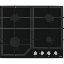 Gorenje Варильна поверхня газова на склі, 60см, чавун, чорний