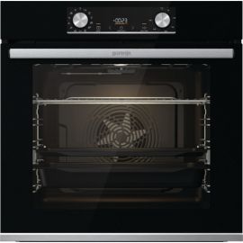 Gorenje Духова шафа електрична, 77л, A, дисплей, ф-я без додавання жиру, чорний