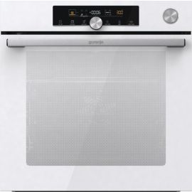 Gorenje Духова шафа електрична, 77л, A+, пара, дисплей, готування на різних рівнях, піроліз, білий