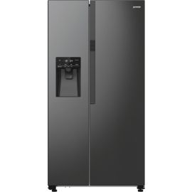 Gorenje Холодильник SBS, 179х70х92см, 2 двері, 376(190)л, А++, NF+, Інв., Зона св-ті, диспенсер, генератор льоду, Зовн. Диспл, чорний