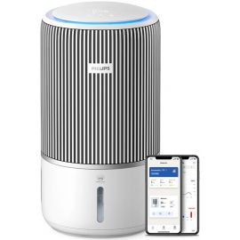 Philips Очисник-зволожувач повітря Series 3400, 78м2, 300м3/год, 3-х шар. HEPA фільтр +вугільний фільтр, Wi-Fi, 5 режими, білий