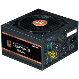 Zalman Блок живлення Gigamax 3 (850W) 88% 80+ Bronze 120мм 1xMB 24pin(20+4) 2xCPU (8pin(4+4)+8pin) 3xMolex 6xSATA 4xPCIe 8pin(6+2) 1x12VHPWR Semi Modular