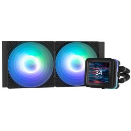 Zalman Система рідинного оxолодження Alpha 2DS A24 ARGB, LGA1851, 1700, 1200, 115x, AM5, AM4, TDP 320W, чорний