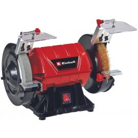 Einhell Точильно-шліфувальний верстат TC-BG 150 B, 350Вт, 2980об/хв, диск і щітка для зачищення, 7.9кг