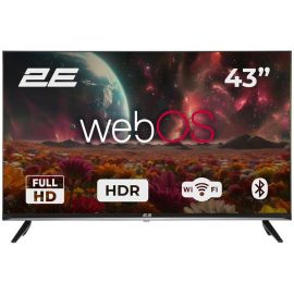 2E Телевізор 43" LED FHD 60Hz Smart WebOS Black