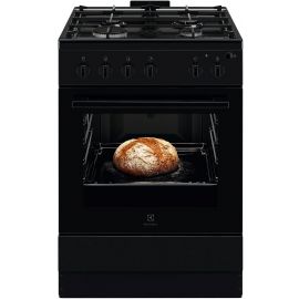 Electrolux Плита газова, 59л, 60x60см, чавун, чорний