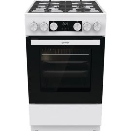 Gorenje Плита газова, 67л, 50x60см, дисплей, IconLed, чавун, білий