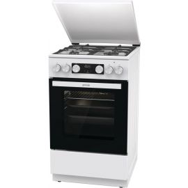 Gorenje Плита комбінована, 70л, 50x60см, IconLed, чавун, з кришкою, білий