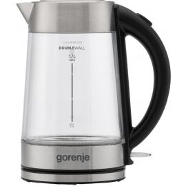 Gorenje Електрочайник 1.7л, 2,200 Вт, strix контроль, скло, нерж