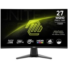 MSI Монітор 27" MAG 27CQ6F 2xHDMI, DP, Audio, VA, 2560x1440, 180Hz, 0.5ms, sRGB 105%, CURVED, AdaptiveSync