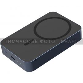 2E Акумулятор портативний літій-іонний Power Bank Wireless QI 5000мА·год, 20Вт, PD, синій