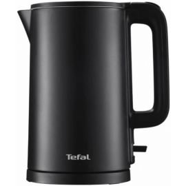Tefal Електрочайник Thermo Protect, 1.5л, пластик, нержавіюча сталь, чорний