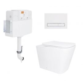 Готове рішення Qtap для ванної кімнати: Унітаз напольний Tern Ultra Quiet QT17223303AW + інсталяція QT0122490S+ клавіша QT0111M08V1384W