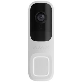 Ajax Відеодзвінок Doorbell, універсальне встановлення, 4 мп, 155° вертикальний 90° горизонтальний, іч 6м, дальнісь виявлення руху 4м, штучний інтелект, wi-fi, білий
