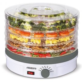 ARDESTO Сушарка для продуктів FDB-5320, 245Вт, піддонів -5x3см, діаметр-32см, макс-70°С, рег.темп, пластик , білий